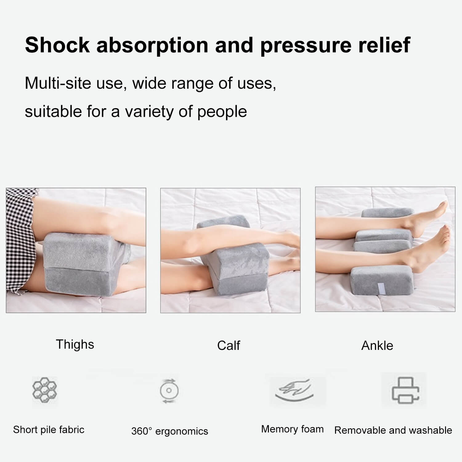Adjustable Leg & knee support pillow for bedsore, Knee Pillow with