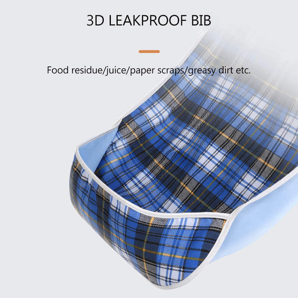Waterproof eating elder bid for the care,double layers anti-stain